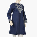 Women's Emboribered Stitched Kurti - Navy Blue, Women Ready Kurtis, Chase Value, Chase Value