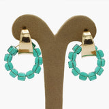 Women's Ear Hoops - Green, Women Earrings & Tops, Chase Value, Chase Value
