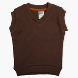 Newborn Boys Sleevesless Sweater - Brown, Newborn Boys Winterwear, Chase Value, Chase Value