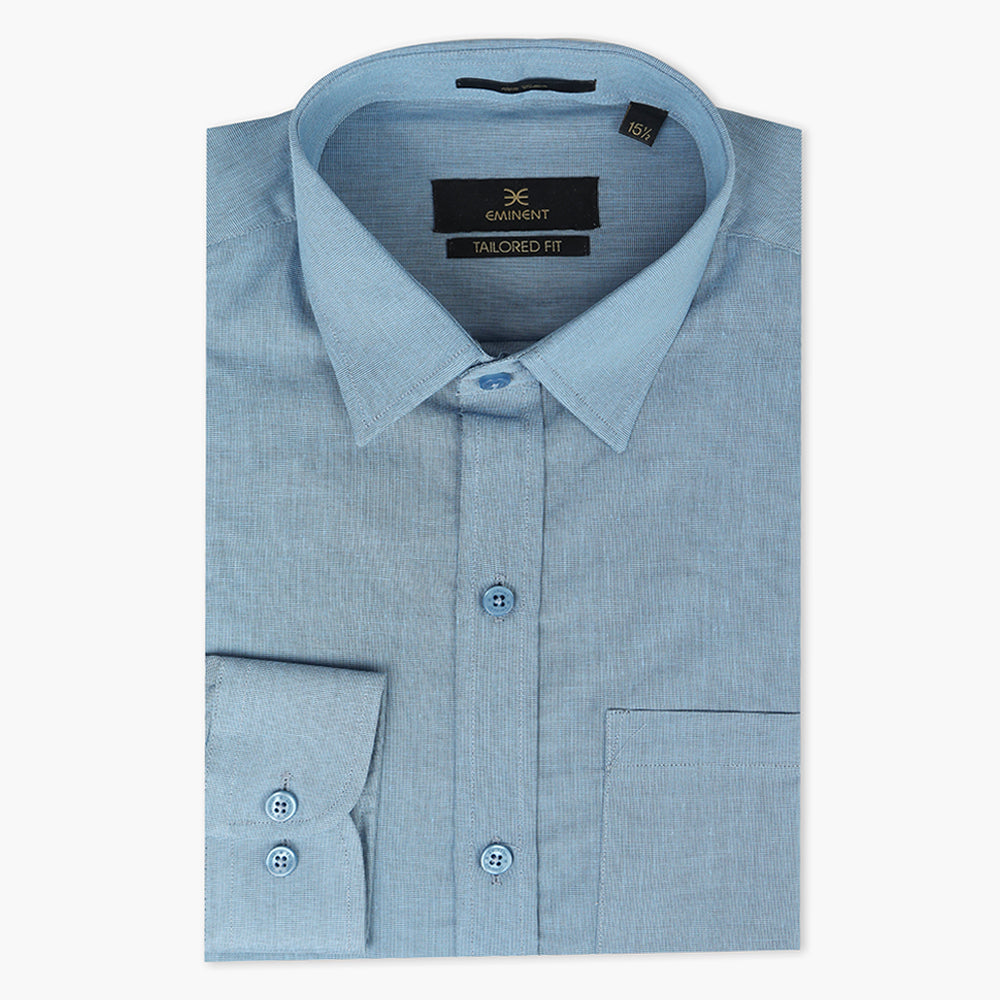Eminent Men's Tailored Fit Chambray Formal Shirt - Blue, Men's Shirts, Eminent, Chase Value