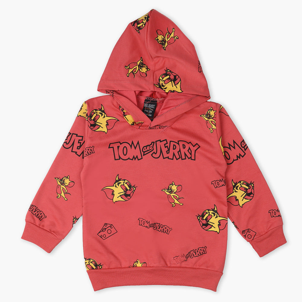 Boys Full Sleeves Hoodie T-Shirt - Dark Pink, Boys T-Shirts, Chase Value, Chase Value