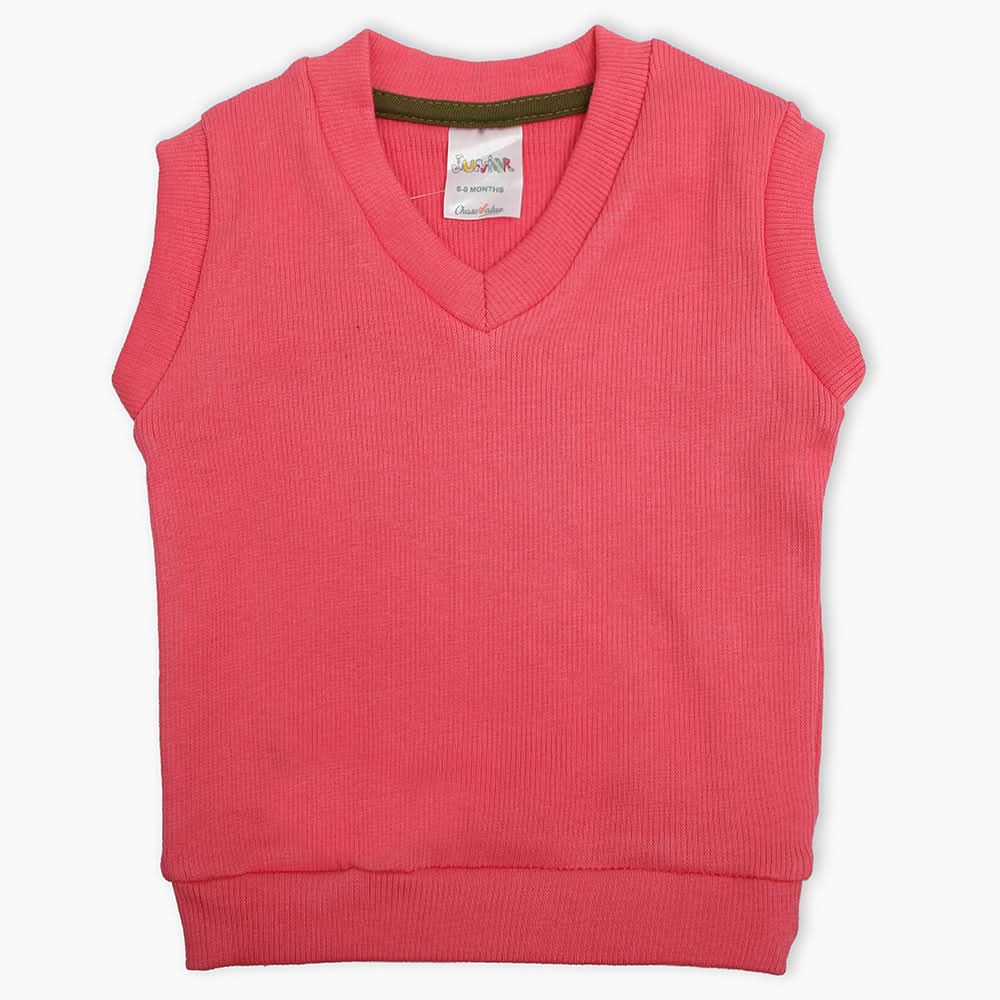 Newborn Boys Sleevesless Sweater - Pink, Newborn Boys Winterwear, Chase Value, Chase Value
