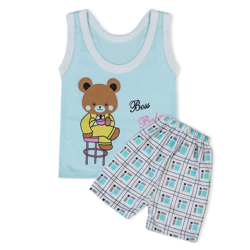 Newborn Boys Sando Suit - Sky Blue, Newborn Boys Sets & Suits, Chase Value, Chase Value
