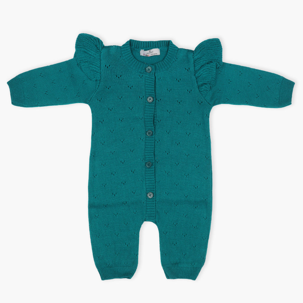 Newborn Girls Romper - Turquoise, Newborn Girls Rompers, Chase Value, Chase Value