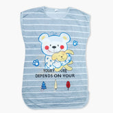 Women's Long Nighty T-Shirt - Grey, Women Night Suit, Chase Value, Chase Value