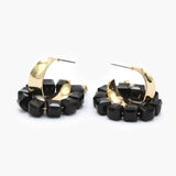 Women's Ear Hoops - Black, Women Earrings & Tops, Chase Value, Chase Value