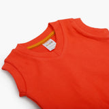 Newborn Boys Sleevesless Sweater - Orange, Newborn Boys Winterwear, Chase Value, Chase Value