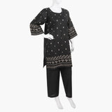 Women's Embroidered 2Pcs Suit - Black, Women Shalwar Suits, Chase Value, Chase Value