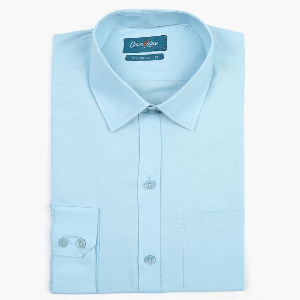Men's Formal Shirt - Mid Blue, Men's Shirts, Chase Value, Chase Value