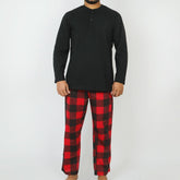 Men's Full Sleeves Night Suit - Black, Men's Nightwear, Chase Value, Chase Value