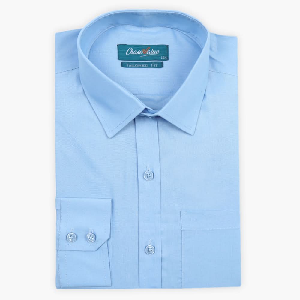 Men's Formal Shirt - Sky Blue, Men's Shirts, Chase Value, Chase Value