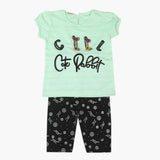Girls Half Sleeves Suit - Light Green, Girls Suits, Chase Value, Chase Value