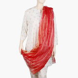 Women's Organza Stripe Dupatta - Red, Women Dupatta, Chase Value, Chase Value