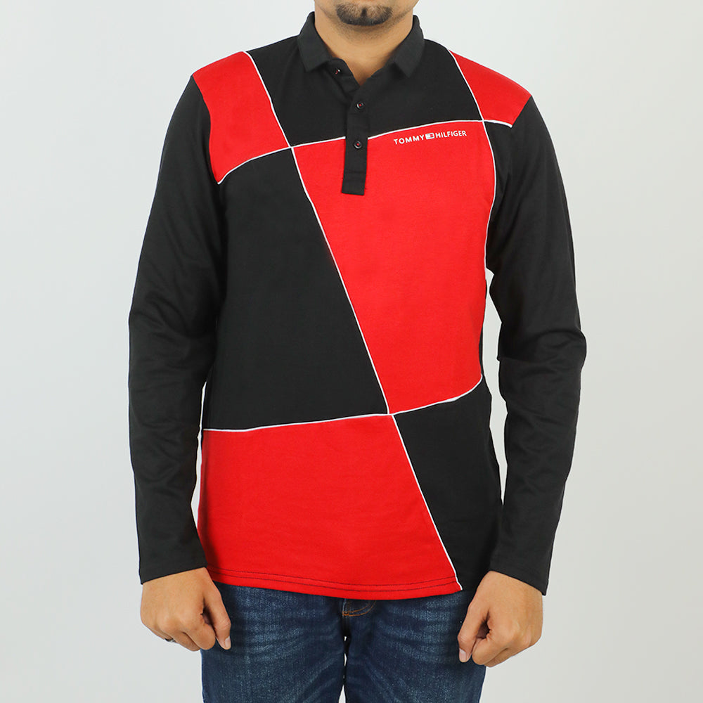 Men's Full Sleeves Polo T-Shirt - Black, Men's T-Shirts & Polos, Chase Value, Chase Value