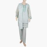Women's Fancy 3Pcs Suit - Cyan, Women Shalwar Suits, Chase Value, Chase Value