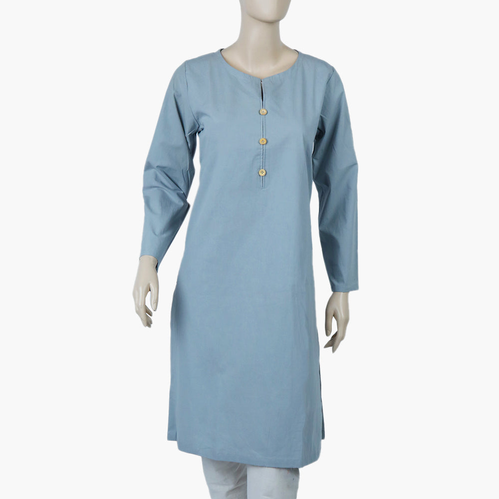 Women's Plain Kurti - Light Grey, Women Ready Kurtis, Chase Value, Chase Value