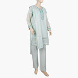 Women's Fancy 3Pcs Suit - Cyan, Women Shalwar Suits, Chase Value, Chase Value