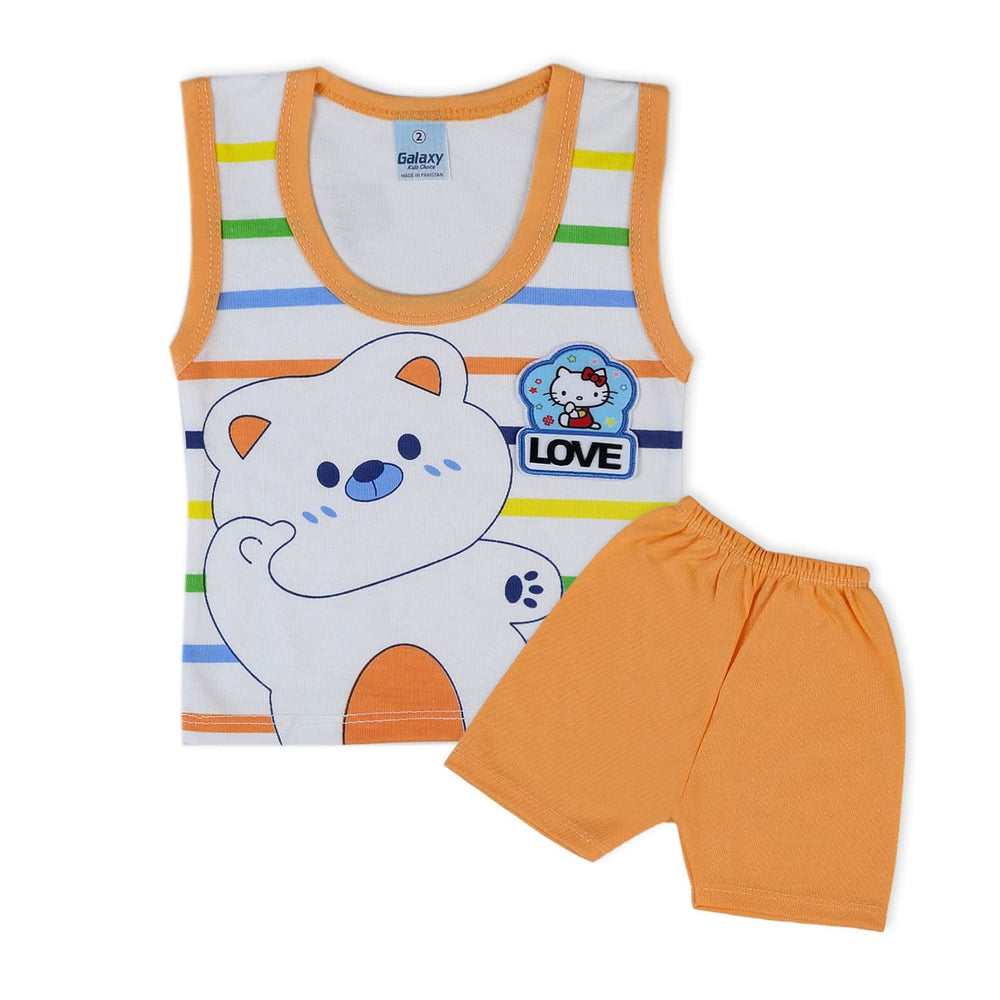 Newborn Boys Sando Suit - Orange, Newborn Boys Sets & Suits, Chase Value, Chase Value