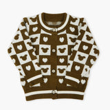 Newborn Girls Sweater - Olive Green, Newborn Girls Winterwear, Chase Value, Chase Value