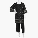 Women's Embroidered 2Pcs Suit - Black, Women Shalwar Suits, Chase Value, Chase Value
