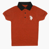 Boys Half Sleeves Polo T-Shirt - Rust, Boys T-Shirts, Chase Value, Chase Value