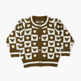 Newborn Girls Sweater - Olive Green, Newborn Girls Winterwear, Chase Value, Chase Value