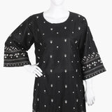 Women's Embroidered 2Pcs Suit - Black, Women Shalwar Suits, Chase Value, Chase Value