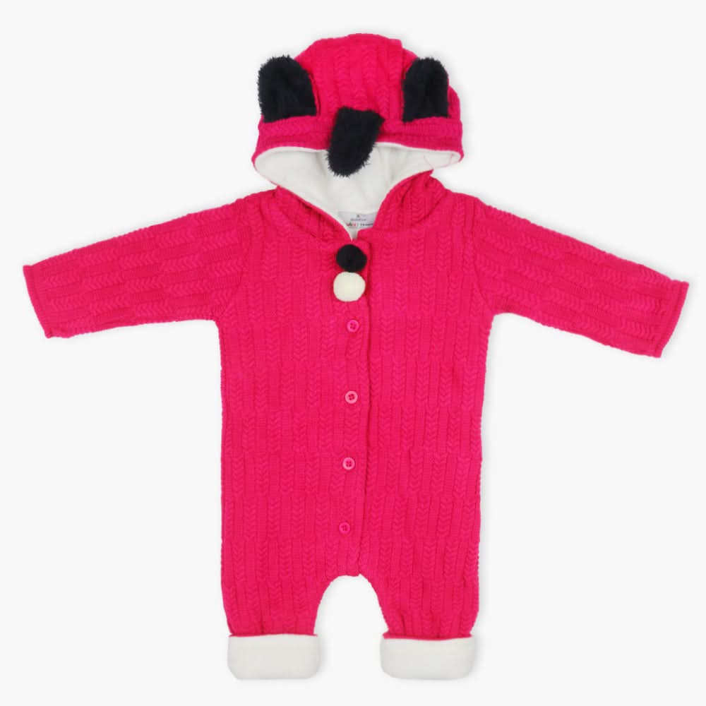 Newborn Girls Romper - Dark Pink, Newborn Girls Rompers, Chase Value, Chase Value