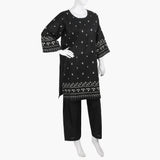 Women's Embroidered 2Pcs Suit - Black, Women Shalwar Suits, Chase Value, Chase Value
