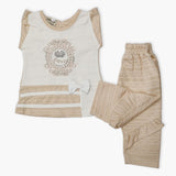 Newborn Girls Full Sleeves Suit - Light Brown, Newborn Girls Winterwear, Chase Value, Chase Value