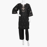 Women's Embroidered 2Pcs Suit - Black, Women Shalwar Suits, Chase Value, Chase Value