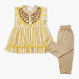Newborn Girls Full Sleeves Suit - Yellow, Newborn Girls Winterwear, Chase Value, Chase Value