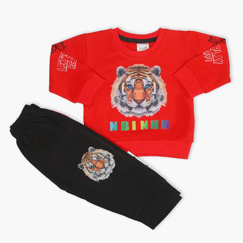 Newborn Boys Full Sleeves Suit - Red, Newborn Boys Winterwear, Chase Value, Chase Value