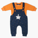 Newborn Boys Full Sleeves Romper 2pcs - Dark Blue, Newborn Boys Winterwear, Chase Value, Chase Value