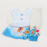 Newborn Girls Full Sleeves Suit - Blue, Newborn Girls Sets & Suits, Chase Value, Chase Value