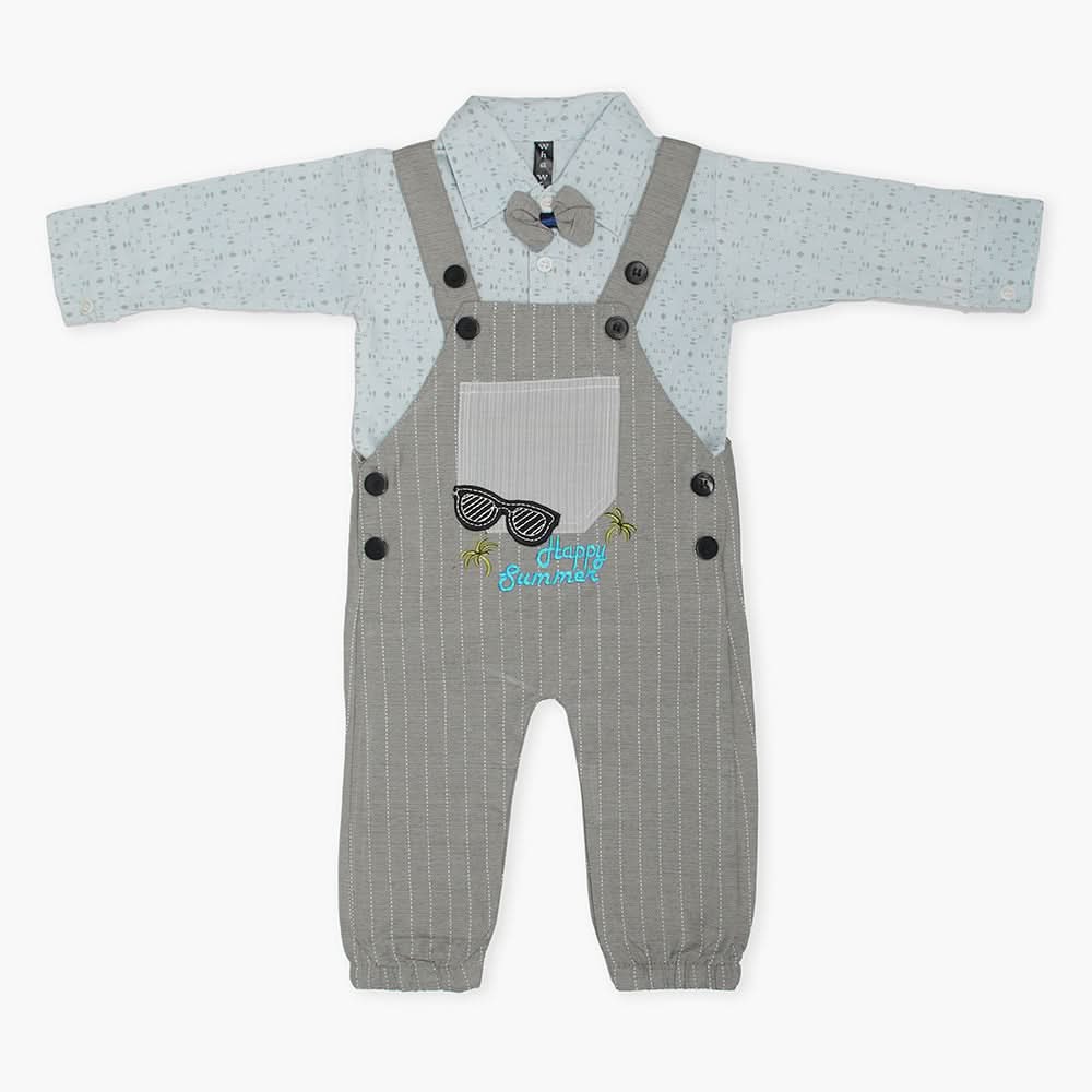Newborn Boys Full Sleeves Romper 2pcs - Blue, Newborn Boys Winterwear, Chase Value, Chase Value