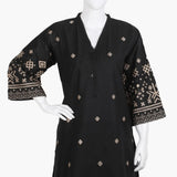 Women's Embroidered 2Pcs Suit - Black, Women Shalwar Suits, Chase Value, Chase Value