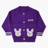 Newborn Girls Sweater - Dark Purple, Newborn Girls Winterwear, Chase Value, Chase Value