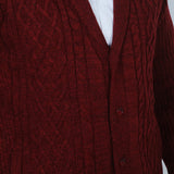 Men's Cardigan Full Sleeves Sweater - Maroon, Men's Sweater & Sweat Shirts, Eminent, Chase Value