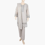 Women's Fancy 3Pcs Suit - Grey, Women Shalwar Suits, Chase Value, Chase Value