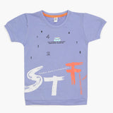 Boys Half Sleeves T-Shirt - Light Purple, Boys T-Shirts, Chase Value, Chase Value