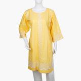 Women's Embroidered Kurti - Yellow, Women Ready Kurtis, Chase Value, Chase Value