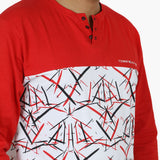 Men's Full Sleeves Round Neck T-Shirt - Red, Men's T-Shirts & Polos, Chase Value, Chase Value