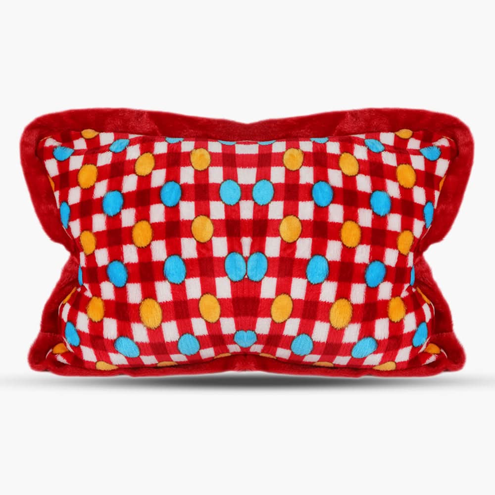 Dotted Fluffy Pillow - Red, Cushions & Pillows, Chase Value, Chase Value