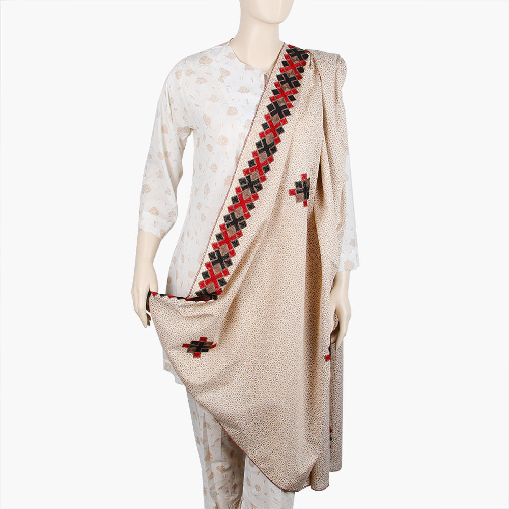 Women's Printed Dupatta - Beige, Women Dupatta, Chase Value, Chase Value