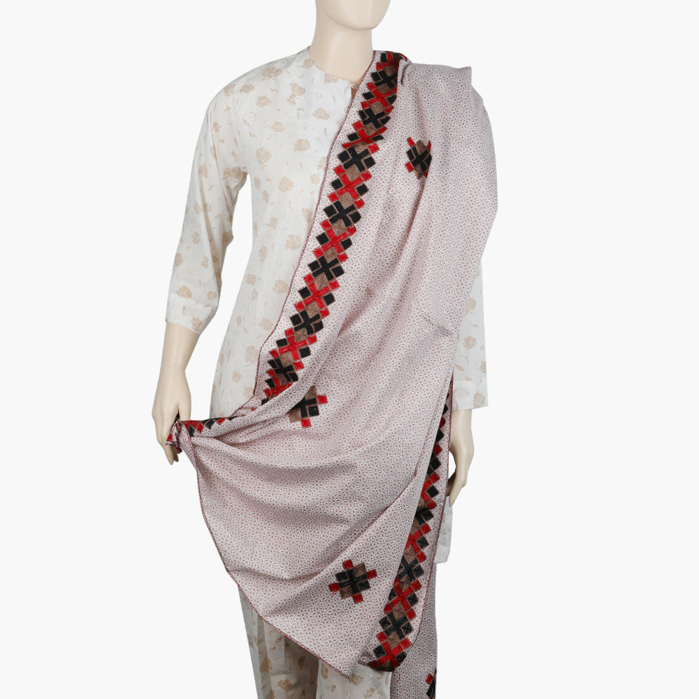 Women's Printed Dupatta - Tea Pink, Women Dupatta, Chase Value, Chase Value