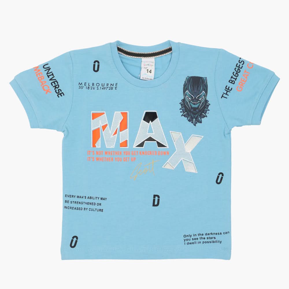 Boys Half Sleeves T-Shirt - Blue, Boys T-Shirts, Chase Value, Chase Value