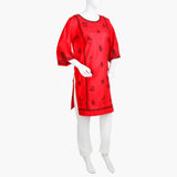 Women's Embroidered Kurti - Red, Women Ready Kurtis, Chase Value, Chase Value