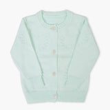 Newborn Girls Sweater - Cyan, Newborn Girls Winterwear, Chase Value, Chase Value