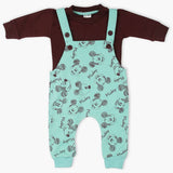Newborn Boys Full Sleeves Romper 2pcs - Cyan, Newborn Boys Winterwear, Chase Value, Chase Value